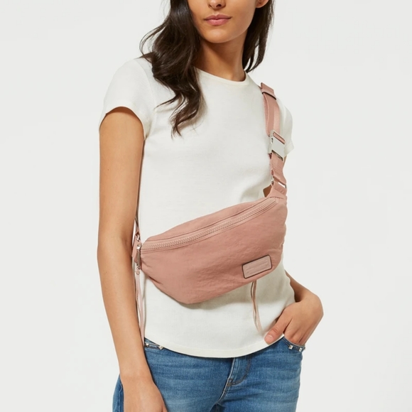 *SOLD* Rebecca Minkoff Vintage Pink Nylon Belt Bag - Picture 1 of 11